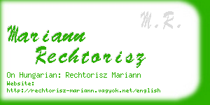 mariann rechtorisz business card